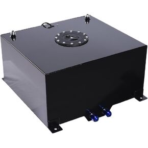15 Gallon Fuel Cell Aluminum Fuel Gas Tank 60L Universal Racing Street Drift Strip Gas Tank with Level Sensor - Black in Kuwait