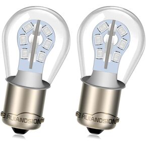Ruiandsion 1157 LED لمبة 48 فولت، فائقة السطوع 1200LM 6000K أبيض بارد، لعربة الجولف، أضواء الفرامل الخلفية للمركبة، غير قطبية، تحل محل BAY15D 1157 2057 in Kuwait