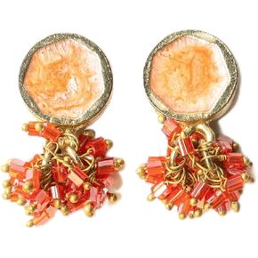 Kimberly Enamel Earring Coral in Kuwait