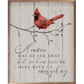 هدايا كاردينال حمراء من كيندريك هوم - فن تبييض الكاردينال هيفن التذكاري كهدية للتعاطف والتعزية والفجيعة، هدايا الذاكرة لفقدان أحبائك، ديكور تذكاري، 8 بوصة × 10 بوصة in Kuwait