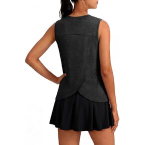 قمصان علوية للتمرين للسيدات فضفاضة بدون أكمام، قمصان يوغا بدون أكمام، رقبة دائرية، ملابس لياقة بدنية، قمصان رياضية للجري والصالة الرياضية in Kuwait