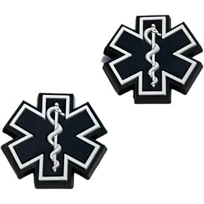 Paramedic Star of Life Shoe Charm Set Shoe Decorations in Saudi Arabia
