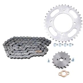 420 Chain 37 Tooth Rear Spocket 76mm for 50cc 70cc 90cc 110cc 125cc 140cc 150cc 160cc SSR CRF50 CRF70 XR50 Thumpstar Apollo RFZ Taotao Pit Dirt Bike Motorcycle (17T Front Sprocket) in Kuwait