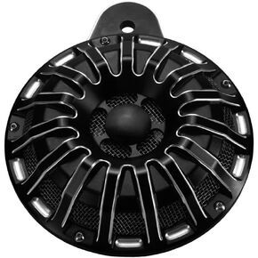 Motorcycle Horn Speaker Cover Black/Chrome Horns Cap Compatible with Harley Big Twin 1991-Up Touring Road King Softail Dyna Sportster 07-Up(Horn Speaker Cover C) in Kuwait