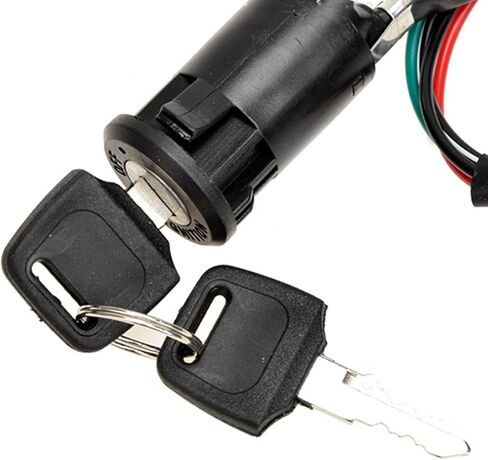 مفتاح إشعال مع مفتاح، مجموعة مفاتيح إشعال مكونة من 4 أسلاك لـ 50cc 70cc 90cc 110cc 125cc 150cc TaoTao Coolster Sunl Apollo Baja الصينية ATV Quad Dirt Bike و4 قطع غيار سكوتر (قطعتان) in Kuwait