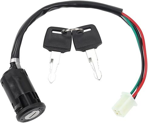 مفتاح إشعال مع مفتاح، مجموعة مفاتيح إشعال مكونة من 4 أسلاك لـ 50cc 70cc 90cc 110cc 125cc 150cc TaoTao Coolster Sunl Apollo Baja الصينية ATV Quad Dirt Bike و4 قطع غيار سكوتر (قطعتان) in Kuwait