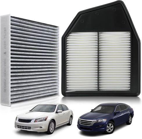 17220-R40-A00 80292- SDA-A01 فلتر هواء المحرك وفلتر هواء المقصورة مناسب لمحرك Honda Accord (2008-2012) Crosstour (2012-2015) L4 2.4L in Saudi Arabia