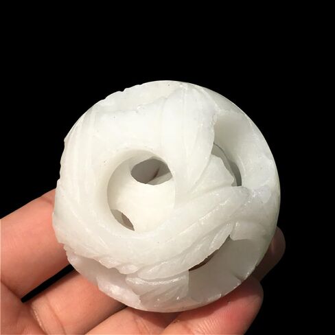 White Jade Transfer Quartz Crystal Ball Fen Shui Decoration Road Jade Ball Home Decoration (White Jade) in Saudi Arabia