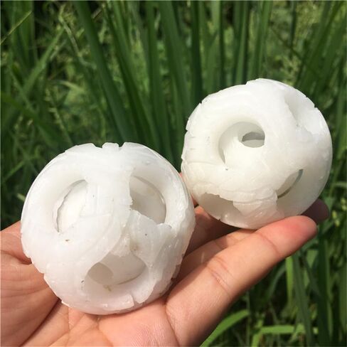 White Jade Transfer Quartz Crystal Ball Fen Shui Decoration Road Jade Ball Home Decoration (White Jade) in Saudi Arabia