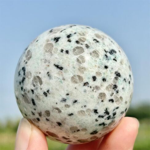 White Jade Transfer Quartz Crystal Ball Fen Shui Decoration Road Jade Ball Home Decoration (White Jade) in Saudi Arabia
