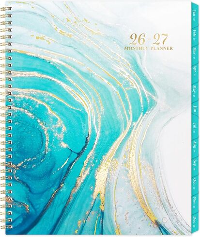 2026-2027 Monthly Planner/Calendar - July 2026 - December 2027, Monthly Planner 2026-2027, 18 Months Planner with Tabs & Note Pages, 9" x 11", Twin-Wire Binding and Two-Side Pocket, Perfect Organizer in Saudi Arabia