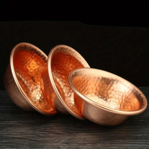 Nepalese Pure Copper Water Supply Bowl Handmade Hammer Pattern Holy Water Bowl for Buddha Buddhist Supplies in Saudi Arabia