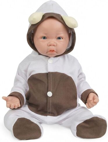 Vollence 17 inch Lifelike Reborn Silicone Baby Dolls Eyes Open Real Realistic Newborn Baby Dolls with Gift Box - Girl in Saudi Arabia