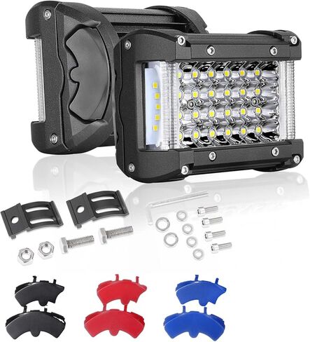 18 Inch LED Light Bar Side Shooter LED Driving Lights Off Road Quad Row Light Bar 462W Spot Beam Backup Work Lights Waterproof Fog Lights for Offroad Truck Pickup RZR UTV SUV Boat in Kuwait