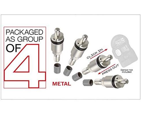 Autel 4 قطعة مجموعة جذع الصمام المعدني لمستشعر MX، مستشعر مراقبة ضغط الإطارات TPMS طقم إصلاح جذع الصمام in Saudi Arabia