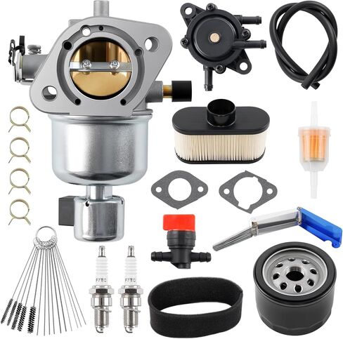 المكربن ​​متوافق مع محرك Kawasaki FR651V FS651V FR691V FS691V، يستبدل #15004-7062،15004-0828، 15004-0829، 15004-0986،15004-0985 مع شمعات إشعال مضخة الوقود بفلتر الهواء in Saudi Arabia