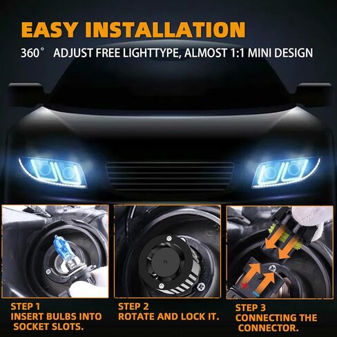Fit For Toyota Corolla 2001-2013 Light Bulbs, 9005 High Beam + 9006 Low Beam, 4-Pack in Saudi Arabia