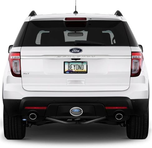 iPick Image Made for Ford Explorer 3D Logo on Carbon Fiber Look Oval Billet Aluminum 2" Tow Hitch Cover in Saudi Arabia