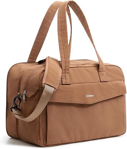 G4Free Expandable Duffle Bag for Travel, Carry On Bag TSA Airline Approved, Work Tote Duffel Bags for Men Women (Brown) in Saudi Arabia