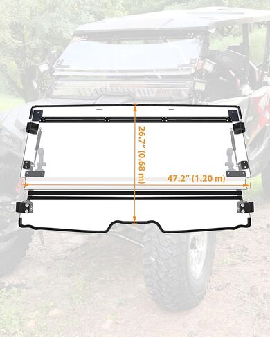 زجاج أمامي قابل للطي 3 في 1 لسيارة Honda Talon 1000R 1000X 1000X-4 2019-2025، زجاج أمامي شفاف مطلي بالبوليستر 1/5 بوصة، يمكن إغلاقه أو تهويته أو فتحه بالكامل in Saudi Arabia