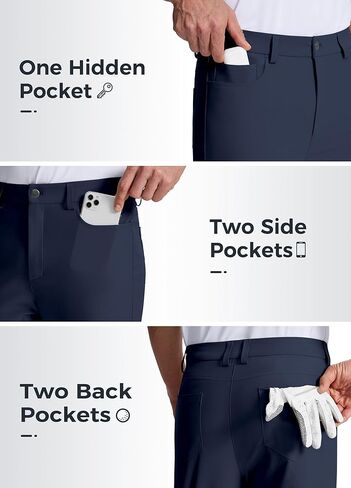 Willit Mens Golf Pants 5 Pockets Stretch Work Dress Pants 28"/30"/32" Lightweight Casual Slacks in Saudi Arabia