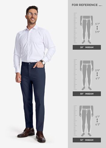 Willit Mens Golf Pants 5 Pockets Stretch Work Dress Pants 28"/30"/32" Lightweight Casual Slacks in Saudi Arabia