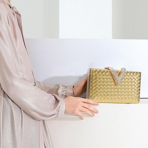 TRBSXRT Woven Clutch Purses, Elegant Satchel Bag for Women, Evening Bag Formal Woven Handbag in Saudi Arabia