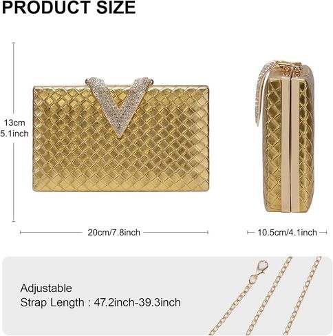 TRBSXRT Woven Clutch Purses, Elegant Satchel Bag for Women, Evening Bag Formal Woven Handbag in Saudi Arabia
