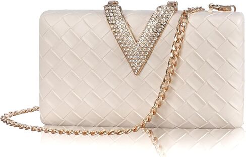 TRBSXRT Woven Clutch Purses, Elegant Satchel Bag for Women, Evening Bag Formal Woven Handbag in Saudi Arabia