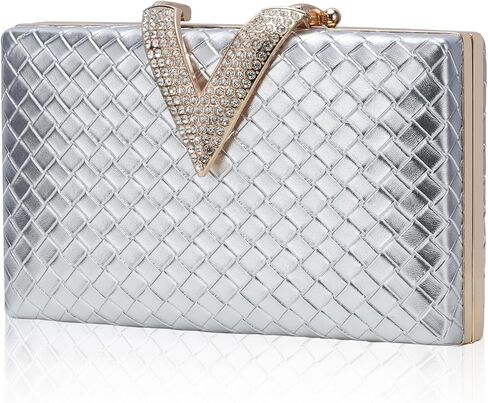TRBSXRT Woven Clutch Purses, Elegant Satchel Bag for Women, Evening Bag Formal Woven Handbag in Saudi Arabia