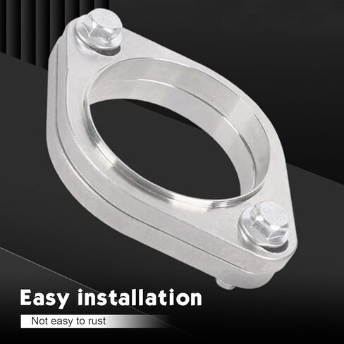 2 PCS Car Exhaust Flange Repair Kit, 2.5 Inches Exhaust Flange Connection Kit with Bolts, Stainless Steel Exhaust System Replacement Parts, Universal for Most Cars in Saudi Arabia
