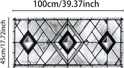 Privacy Window Film 39.3×17.7 Inchs Home Decorative Glass Window Film PVC Static Cling Sticker for Glass Door Home and Office Bathrooms Glass Sticker in Saudi Arabia