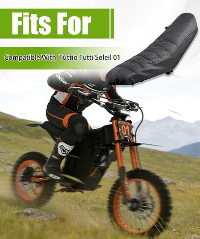 Slip-Resistant and wear-Resistant Seat Cover Fits for Tuttio Tutti Soleil 01 Electric Dirt Bike Seat Cover (Black) in Saudi Arabia