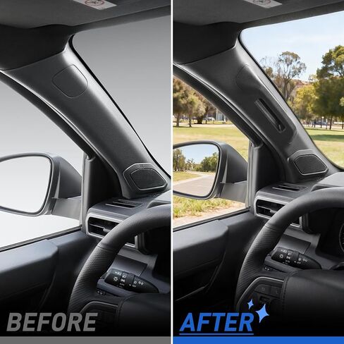 مقبض حمل على عمود على جانب السائق متوافق مع Toyota Tacoma 2024-2026 (الجيل الرابع)، نسيج على طراز OEM يطابق جانب الركاب، هيكل متين، لا صرير أو خشخشة، تركيب سهل بدون حفر in Kuwait