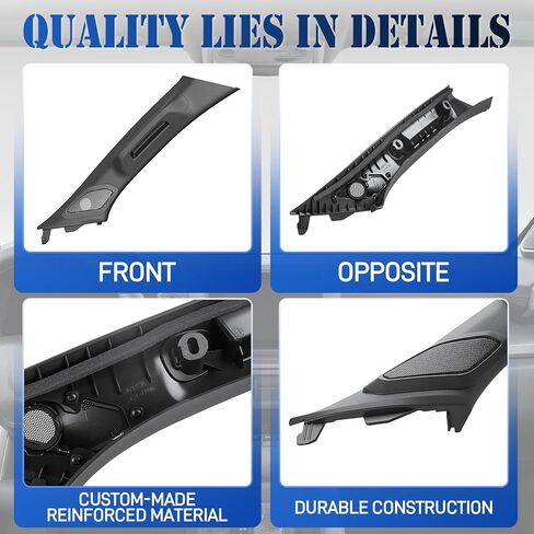 مقبض حمل على عمود على جانب السائق متوافق مع Toyota Tacoma 2024-2026 (الجيل الرابع)، نسيج على طراز OEM يطابق جانب الركاب، هيكل متين، لا صرير أو خشخشة، تركيب سهل بدون حفر in Kuwait