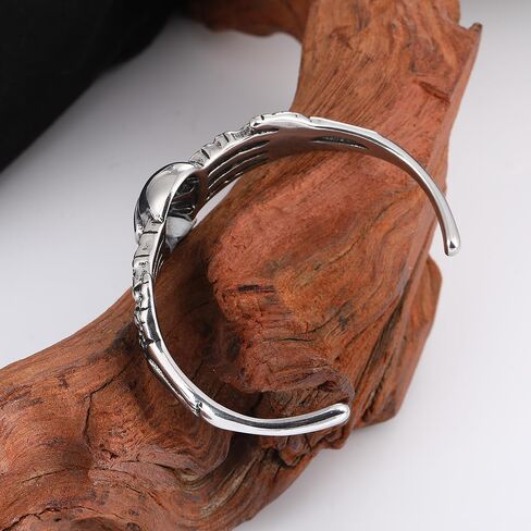 TURTLEDOVE Gothic Punk Skull Bangle - Skeleton Stainless Steel Breacelet - Heavy Metal Biker Jewelry in Saudi Arabia