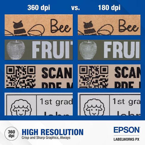 LABELWORKS Epson LW-C610PXADPT-BLK حزمة الشتاء - صانع الملصقات، المحول والرمادي على الأزرق والأبيض على شريط شفاف in Saudi Arabia