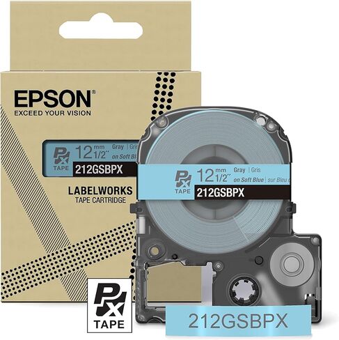 LABELWORKS Epson LW-C610PXADPT-BLK حزمة الشتاء - صانع الملصقات، المحول والرمادي على الأزرق والأبيض على شريط شفاف in Saudi Arabia