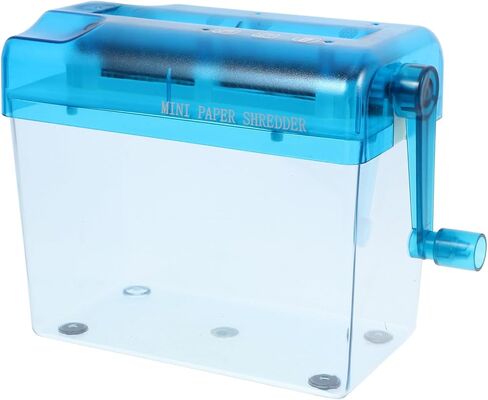 HEMOTON Manual Hand Paper Shredder Portable Desktop Small Office Shredding Tool Blue for Home and School Use in Saudi Arabia