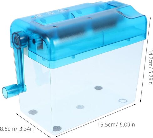 HEMOTON Manual Hand Paper Shredder Portable Desktop Small Office Shredding Tool Blue for Home and School Use in Saudi Arabia