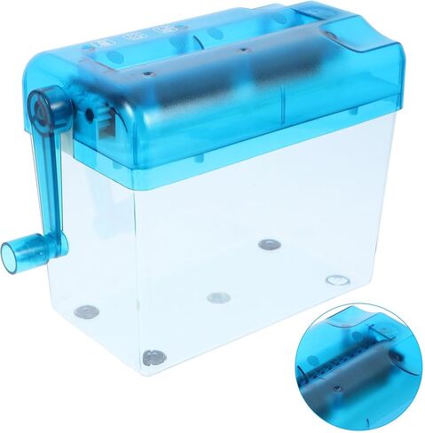 HEMOTON Manual Hand Paper Shredder Portable Desktop Small Office Shredding Tool Blue for Home and School Use in Saudi Arabia
