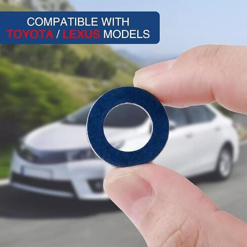 100 قطعة من حشية غسالة قابس تصريف زيت الألومنيوم لسيارة Lexus ES300 GS300 Toyota 4Runner Rav4 Pickup Camry Highlander Corolla Tacoma Sequoia Solara Tundra Scion XB TC XD، استبدال 90430-12031 in Kuwait