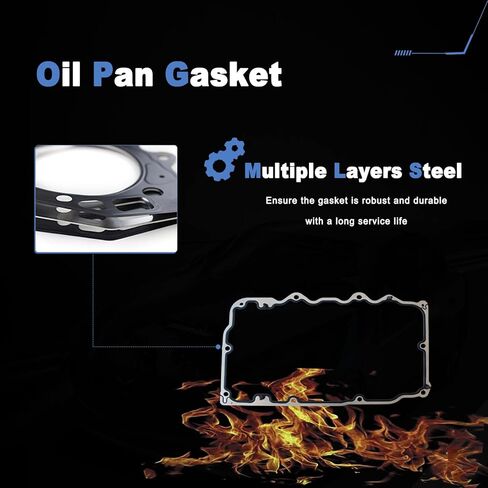 AUCERAMIC Oil Pan Gasket Set for Ford Explorer 1997-2010, Mustang 2005-2010, Ranger 2001-2010, for Mazda B4000 2001-2010, Mercury Mountaineer 1998-2010 4.0 V6 Replace# CS9293 CS92931 in Saudi Arabia