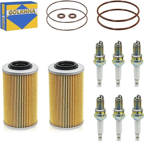 2 PCS Oil Filter Change Kit for Sea-Doo GTI GTR GTX RXP RXT X Wake Pro 4TEC/130/150/155/215/230/250/255/260 with O-Ring Spark Plug in Saudi Arabia