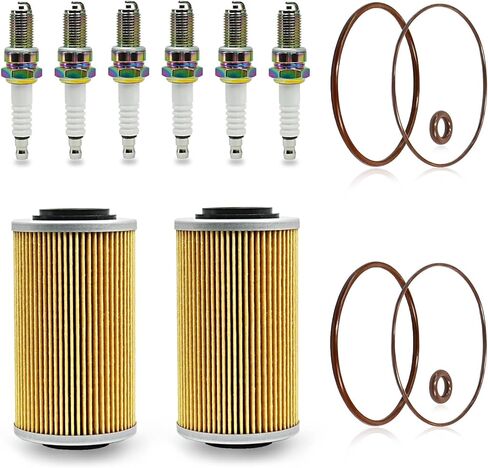 2 PCS Oil Filter Change Kit for Sea-Doo GTI GTR GTX RXP RXT X Wake Pro 4TEC/130/150/155/215/230/250/255/260 with O-Ring Spark Plug in Saudi Arabia