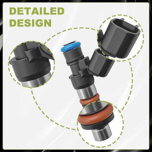 Set Of 6 Fuel Injectors Compatible With 2011-2019 Ford Edge/Explorer/F-150/Flex/Mustang/Police/Taurus/Transit-150/250/350 Lincoln Continental/MKT/MKX/MKS/MKZ BR3Z-9F593-B FJ1116 in Kuwait