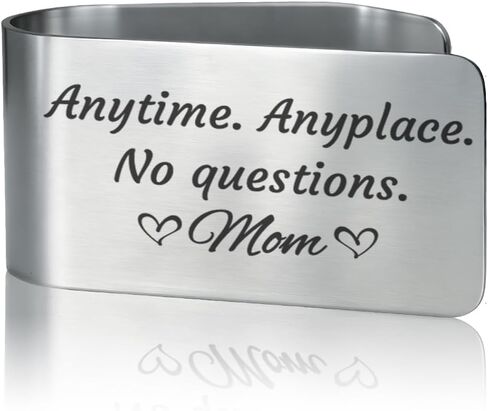 Have Fun Be Safe Make Good Choices Call Your Mom Engraved Stainless Steel Car Visor Clip, Funny Safe Driving Reminder Clip Gifts for Son Daughter Stepson Stepdaughter, Drive Safe Gifts in Kuwait