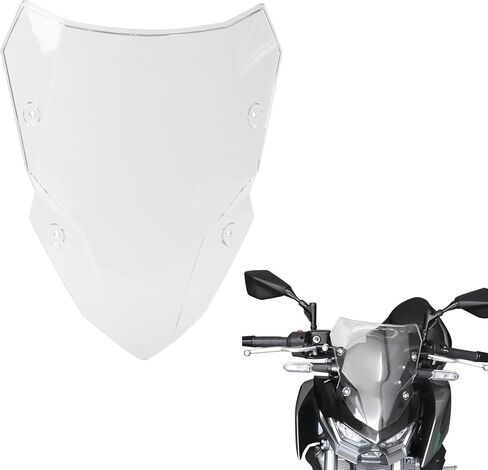الزجاج الأمامي لـ kawasaki Z500 2024 2025، الزجاج الأمامي الشفاف حاجز الرياح عاكس الهواء لملحقات Kawasaki Z500 SE ABS 2024 2025 in Saudi Arabia