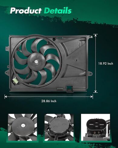 SCITOO 622900;621073 Automotive Cooling Fan Assembly Compatible for 2012-2020 for Chevrolet for Sonic 1.4L in Saudi Arabia