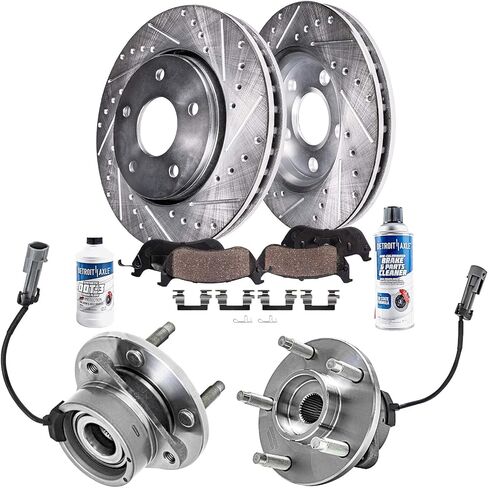 Detroit Axle - Front Brake Rotors for 2013-2019 Cadillac ATS 2020-2025 CT4 Drilled Slotted Disc Brake Rotors 2014 2015 2016 2017 2018 2019 2020 2021 2022 2023 2024 Replacement : 12.64" inch Rotor in Saudi Arabia